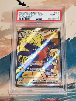 Cynthia's Garchomp Ultra Rare 215/182 PSA 10 GEM MT - Pokemon Destined Rivals #2 - Image 1