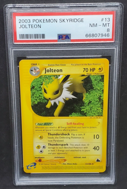 Pokemon PSA 8 NM-MT Jolteon 13/144 Skyridge Non-Holo Rare E-Reader 2003 S#7946 - Image 1