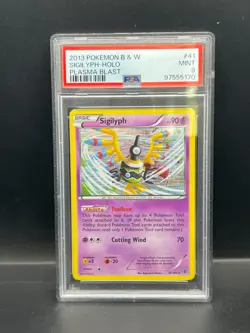 Pokemon PSA 9 MINT Sigilyph 41/101 Plasma Blast Holofoil 2013 S#5170 - Image 1