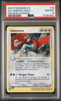2003 POKEMON EX DRAGON COSMOS #19 SALAMENCE-HOLO PSA 8 - Image 1