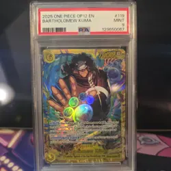 Bartholomew Kuma SEC OP12-119 Legacy of The Master One Piece Gem PSA 9 - Image 1
