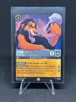 Disney Lorcana Scar Finally King 175/204 EN NM Fabled Legendary - Image 1