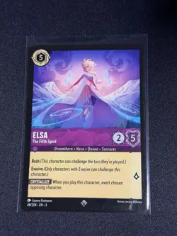 Disney Lorcana Elsa The Fifth Spirit 48/204 EN NM Shimmering Skies Super Rare - Image 1
