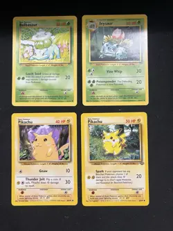 Kanto Starters Wotc 1999 Base Set Pokemon Card Collection Lot Vintage - Image 4