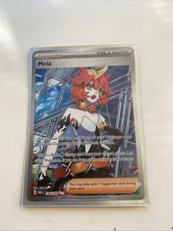 Pokemon TCG Mela Trainer Card Paradox Rift Full Art Ultra Rare 236/182 - Image 1