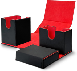 MTG Deck Box Card Storage, Commander Deck Box Fits 130+ Single Sleeved Cards wit - Image 1