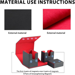 MTG Deck Box Card Storage, Commander Deck Box Fits 130+ Single Sleeved Cards wit - Image 3