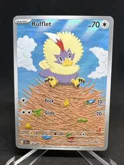 Rufflet 154/086 Illustration Rare Scarlet Violet Black Bolt Pokemon TCG NM Card - Image 2
