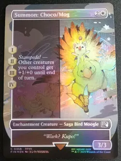 MTG Final Fantasy - Summon Choco / Mog - Foil Borderless - Image 1