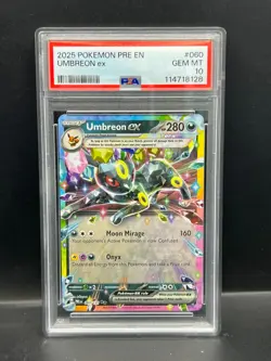 Pokemon PSA 10 GEM MT Umbreon ex 060/131 Prismatic Evolutions Holo 2025 S#8128 - Image 1