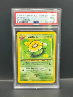 Pokemon PSA 9 MINT Skiploom 49/111 Neo Genesis 1st Edition 2000 S#5584 - Image 1