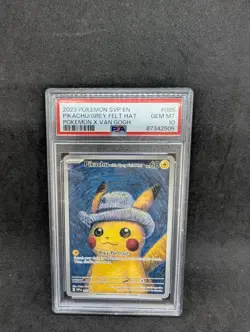 Pokemon PSA 10 Pikachu with Grey Felt Hat SVP 085 Pokemon X Van Gogh Promo #2505 - Image 1