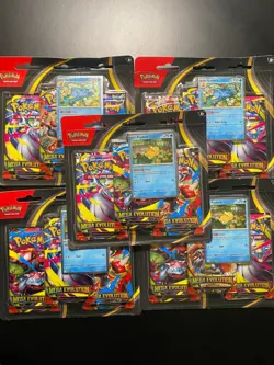 SEALED LOT OF 5 Pokemon Mega Evolutions Psyduck & Golduck 3-Pack Blisters - Image 1