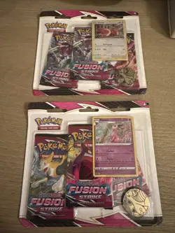 Pokemon TCG Fusion Strike 2- 3 Pack Blister Factory Sealed Espeon-Eevee - Image 1