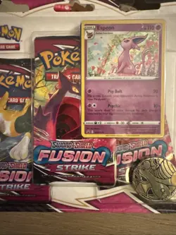 Pokemon TCG Fusion Strike 2- 3 Pack Blister Factory Sealed Espeon-Eevee - Image 5