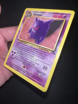 Vintage Gengar Pokemon Fossil 20/62 1999 Non Holo Rare Good Condition NM - Image 4