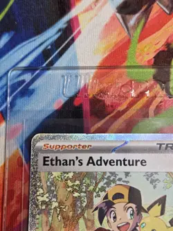 Pokemon TCG Destined Rivals Ethan's Adventure Full Art Trainer Card 236/182 SIR - Image 3