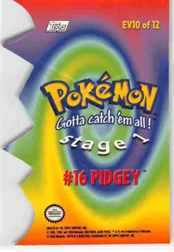 Pidgey #158 - Topps Trading Cards Series 2 Pokemon MP - Image 2