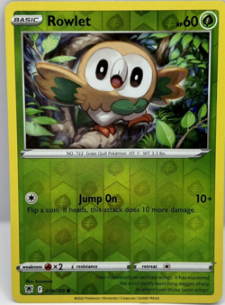 Rowlet 019/189 Rev Holo - Pokemon SWSH10 Astral Radiance M/NM - New - Image 1
