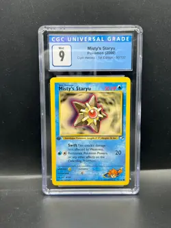 Pokemon CGC 9 Mint Misty's Staryu 90/132 Gym Heroes 1st Edition 2000 S#0400 - Image 1