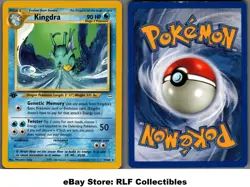 2001 Pokemon, Neo Revelation, #19/64 Kingdra, 1st Edition, Rare - Image 1