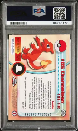 SPECTRA REFRACTOR CHARMELEON PSA 10 GEM MINT 2000 TOPPS CHROME POKEMON T.V #5 - Image 2