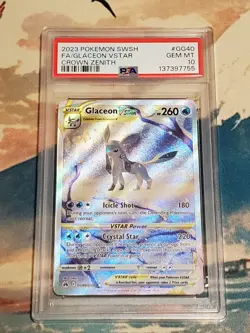 Glaceon VSTAR Ultra Rare GG40/GG70 PSA 10 GEM MT - 2023 Pokemon Crown Zenith - Image 1