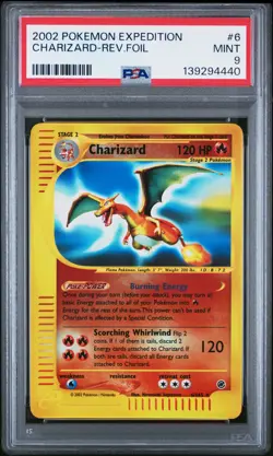 CHARIZARD E-Reader Expedition Reverse Holo #6 PSA 9 Vintage Pokemon - Image 1