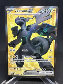 Zekrom ex 158/086 Full Art Double StarUltra Rare S&V Black Bolt Pokemon TCG - Image 2