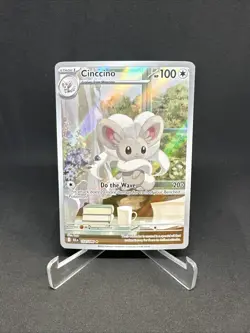 2025 Pokemon TCG Scarlet Violet Black Bolt Cinccino Illustration Rare 153/086 - Image 1