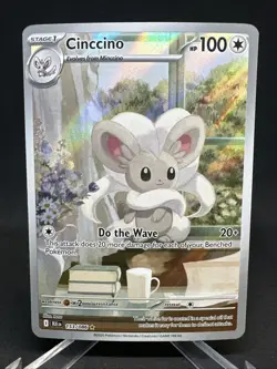 2025 Pokemon TCG Scarlet Violet Black Bolt Cinccino Illustration Rare 153/086 - Image 2