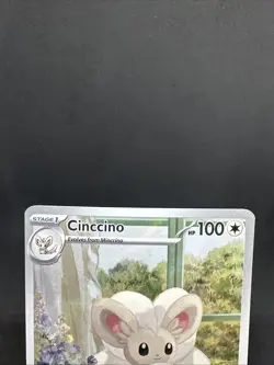 2025 Pokemon TCG Scarlet Violet Black Bolt Cinccino Illustration Rare 153/086 - Image 3