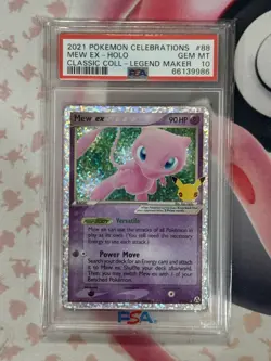 2021 Pokemon Celebrations 88/92 MEW EX-HOLO CLASSIC COLLECTION PSA 10 - Image 3