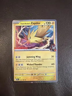 Pokemon TCG Team Rockets Zapdos GameStop Exclusive Stamped NM - Image 1