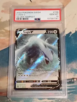 Lugia V Ultra Rare 138/195 PSA 10 GEM MT - 2022 Pokemon TCG Silver Tempest - Image 1