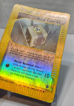 Metal Cube 01 129/147 Uncommon Reverse Holo Aquapolis Pokemon 7457 - Image 3