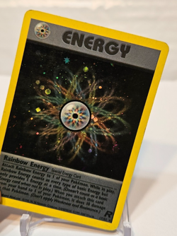 Rainbow Energy 17/82 Holo Rare SWIRL Unlimited Team Rocket Pokemon 1254 - Image 4