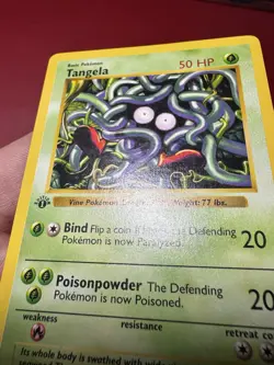 Tangela 66/102 Shadowless 1st Edition Base Set Pokemon Card DMG - Image 5
