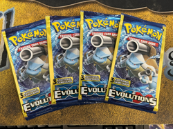 Pokemon Lot of 4x XY Evolutions 3 Card Booster Packs - Blastoise Art!! - Image 1