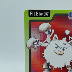 Pokemon Cards Bandai Carddass Primeape File No.057 1997 EX Japanese i672 - Image 2