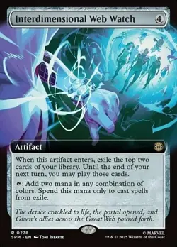 MTG Interdimensional Web Watch (Extended Art) Normal NM Spider-Man Magic - Image 1