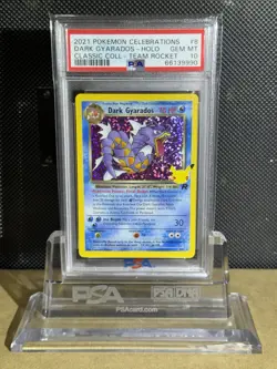 2021 Pokemon SWSH Celebrations Dark Gyarados Classic Collection #8/82 PSA 10 - Image 1