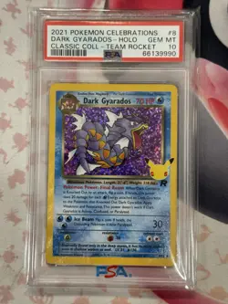 2021 Pokemon SWSH Celebrations Dark Gyarados Classic Collection #8/82 PSA 10 - Image 3