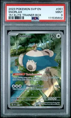 2023 POKEMON SVP EN-SV BLACK STAR PROMO 051 SNORLAX 151 ELITE TRAINER BOX - Image 1