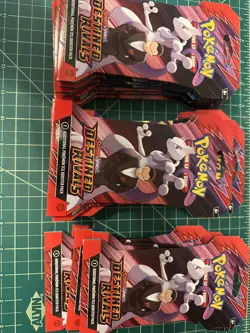 Pokemon Destined Rivals TCG Sleeved booster pack (19) Total Packs! - Image 1