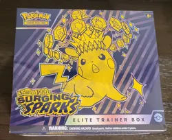 2 FREE PACK & Pokemon TCG Scarlet & Violet Surging Sparks Sealed ETB - Image 1