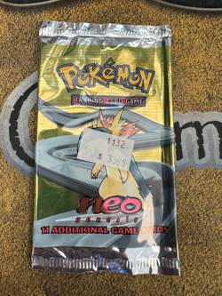 Pokemon 4x Neo Genesis Empty Booster Packs - Typhlosion Meganium Feraligatr - Image 5