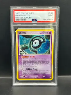 Pokemon PSA 9 MINT Unown C/28 EX Unseen Forces Holofoil Rare 2005 S#0756 - Image 1
