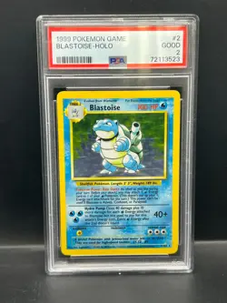 Pokemon PSA 2 GOOD Blastoise 2/102 Base Set Holofoil 1999 S#3523 - Image 1