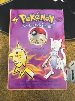 Pokemon OPENED Base Set Zap! Theme Deck! - Lighting Psychic WOTC 1999 - GREAT - Image 2